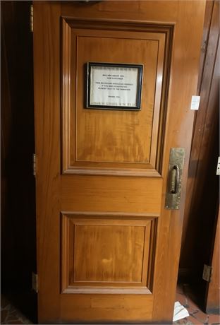 Oak Raised 5 Panel Interior Door W/Antique Hardware