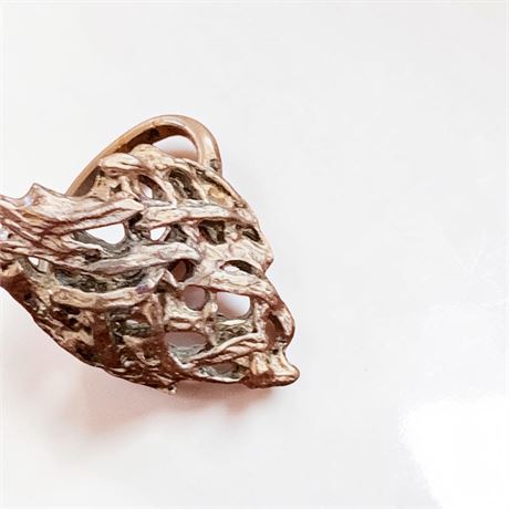 Vintage Israeli Brutalist Style Sterling Silver Statement Ring (Size 6)