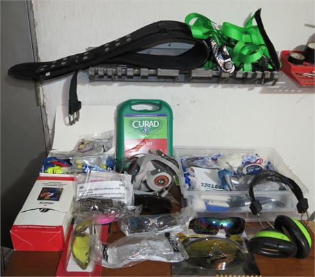 Safety Items: Glasses, Ear Plugs, First Aid, Etc
