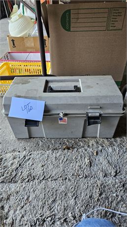 Tool Box With Mixed Hand Tools & Hardware