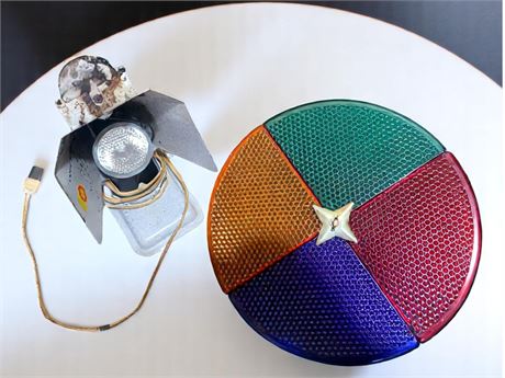 Vintage Penetray Motorized Color Wheel Aluminum Christmas Tree Light