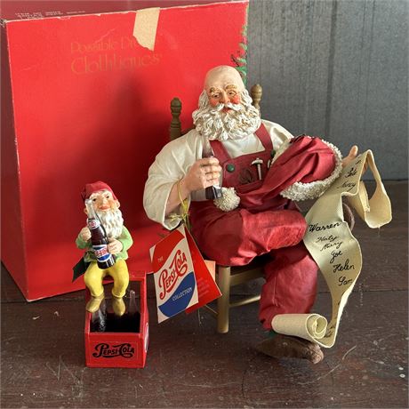 Clothtique Pepsi-Cola Collection "Santa's Pepsi Break" w/ Elf