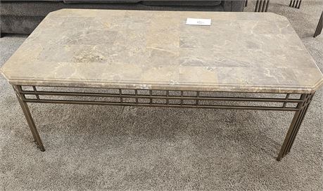 Metal & Marble Top Coffee Table