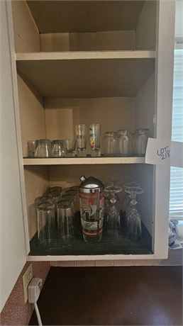 Cupboard Cleanout: Mixed Drinking Glasses, Shots & More