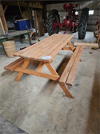 Large Wood Picnic Table