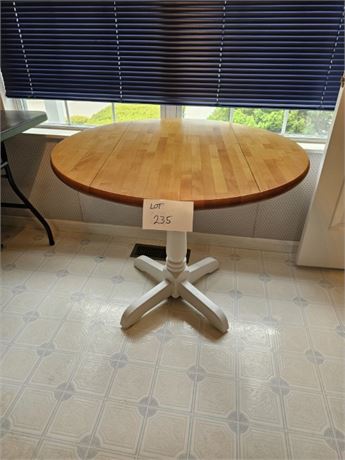 Butcher Block Style Kitchen Table
