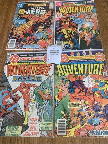 Adventure DC Comic Book Issues Featuring  Flash, Aquaman, Plastic Man, WW