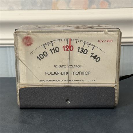 Vintage RCA Radio Electric Power Line Voltage Monitor - WV 120a