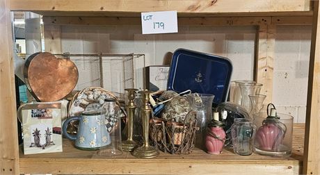 Mixed Home Decor Lot- Vases, Candles, Trays, Lights & More
