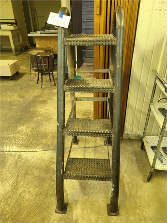 Vintage Heavy Duty Industrial Metal Ladder