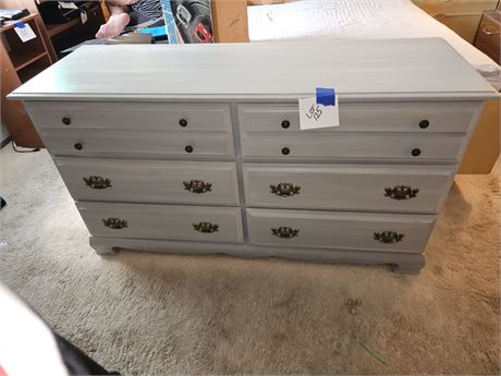 Light Gray Blue Painted Wood Dresser