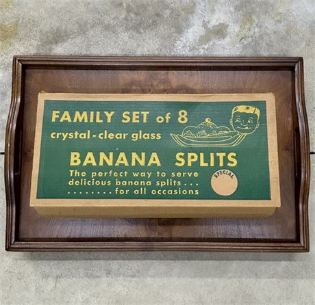 8 Piece Banana Split Set and Brunch Tray