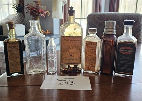 Mixed Antique/Vintage Bottles – Pulmonic, Royal Bay Rum, Bader's,  & More