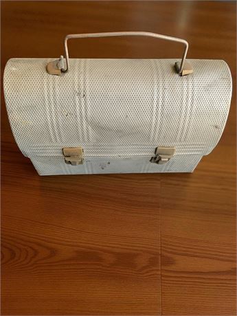 Vintage Tin Domed Lunchbox With Metal Handle