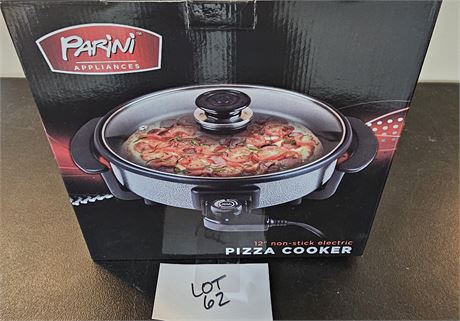 Parini 12" Non-Stick Electric Pizza Cooker New In Box