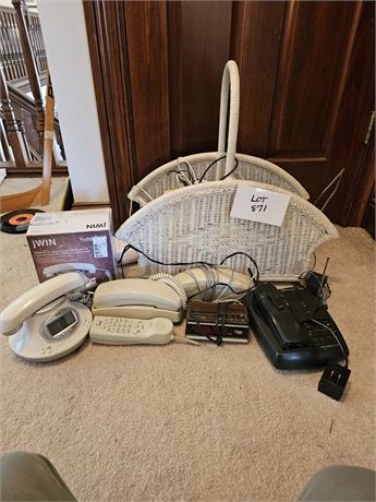 Mixed Cordless Phone Lot & Clocks - Makers & Styles Vary