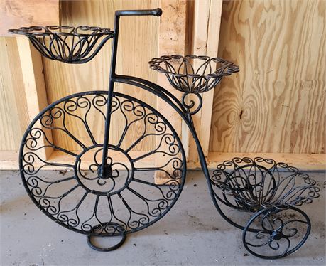 Metal Tricycle Yard Planter