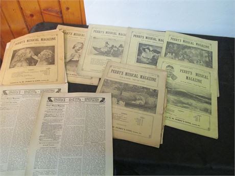 9 Issues  1927 Perry's Musical Magazines Collectibles