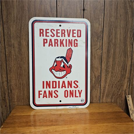 Plastic Cleveland Indians Parking Sign