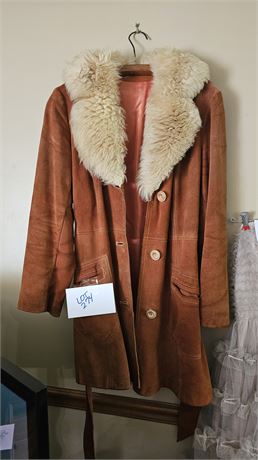 Vintage Leather Ladies Coat