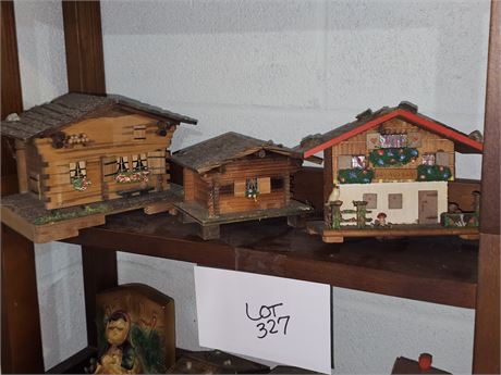 Swiss Theme Wood Houses/Music Boxes - Mixed Sizes / Styles & Themes