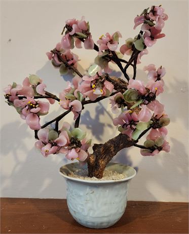 Jade Bonsai Tree~Pink Cherry Blossom