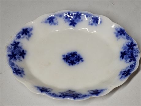 Flow Blue Pottery Platter