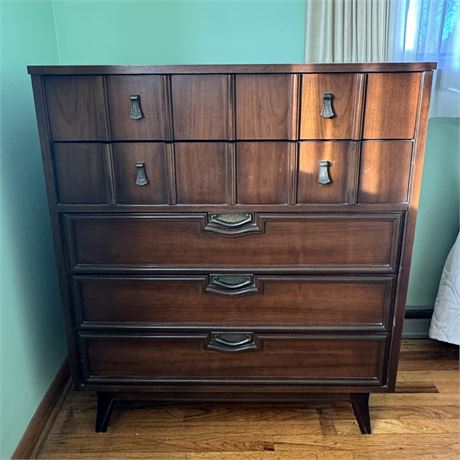 Mid-Century Modern Tallboy Dresser - 44.5"T x 38 x 18"