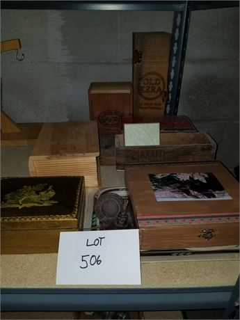 Vintage Boxes- Cigar, Jewelry Boxes, Trays & More