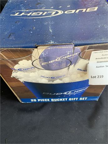 20 Piece Bud Light Bucket Gift Pack In Original Box