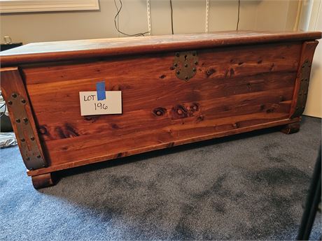 Cedar Wood Chest with Metal Accents