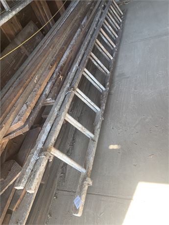 Vintage 22 Foot Wooden Extension Ladder