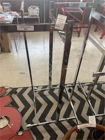 Chrome Metal Clothing Rack