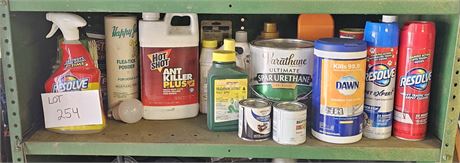 Mixed Chemicals, Cleaners & Paint Lot
