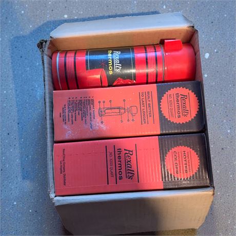 Rexall's Thermos No. X203 (Quart Size). Aladdin Replacement Fillers & More