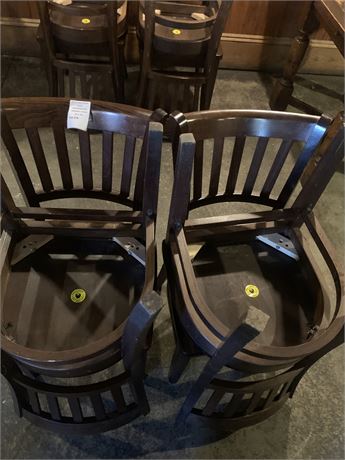 Slat-Back Wood Restaurant/Dining/Schoolhouse Chairs (Set of 4)