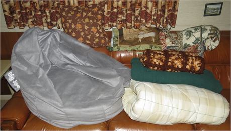 Bean Bag Chair, Blanket, Throws