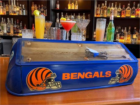 Miller Lite Beer Cincinnati Bengals Football Hanging Pool Table Light Sign