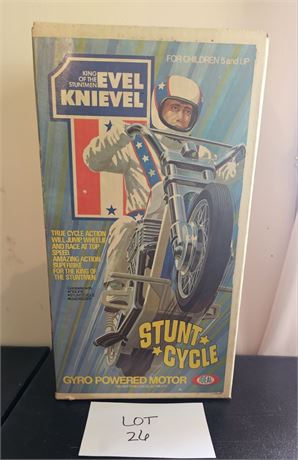 Rare 1973 Ideal Evel Knievel Stunt Cycle in Sealed Box