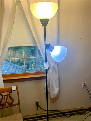 Torchiere Floor Lamp W/Adjustable Reading Lamp