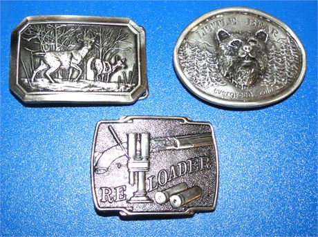 Bear, Deer, Reloader Belt Buckles