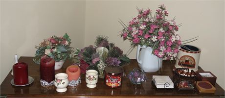 Assorted Candles, Floral, Coasters