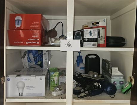 Cupboard Cleanout- Blower Dryer, Electric Razors, Humidifier, Iron, & More