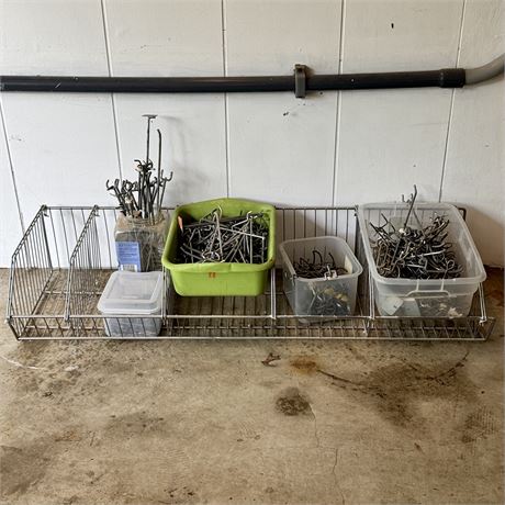 Wire Shelf & Storage Rack w/ Loads of Brackets and Pegboard Hooks - 16 x 47"L