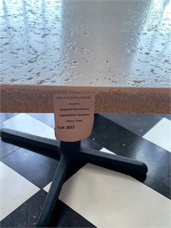 Textured Formica Terrazzo-Style Square Dining Table