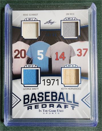 Leaf Baseball Redraft 4 Piece Card