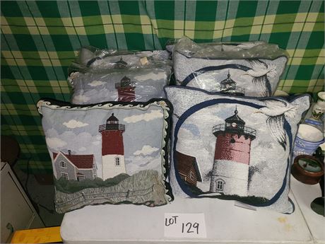 Throw Pillow Lot - Lighthouse Themed