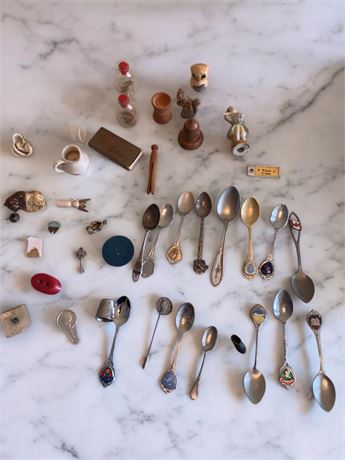 Collectible Souvenir Spoons, Miniature Figurines, Bottles, Matchboxes & More