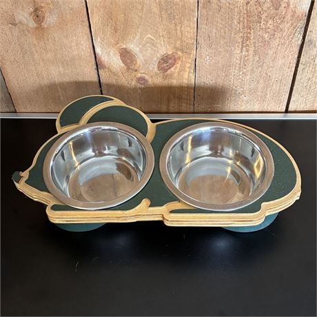 Mouse Shaped Cat Bowl Stand