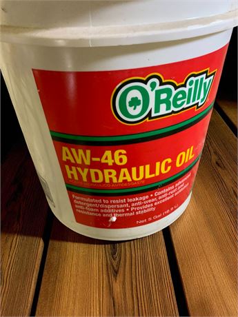 O'Reilly 5 Gallon AW-46 Hydraulic Oil (Estimated 4 Gallons Left)